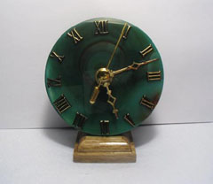 green gemstone clocks