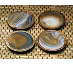 multicolored gemstone coasters