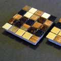 mosaic glass drink coasters