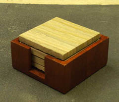 hardwood coaster holders
