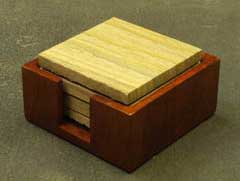hardwood coaster holders