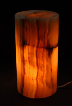 pillar onyx table lamp