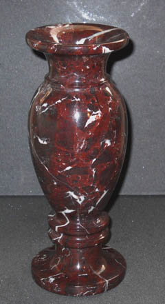 red marble vase