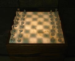 illuminated onyx chess sets