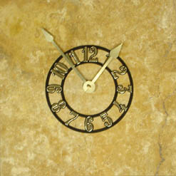 travertine wall clocks
